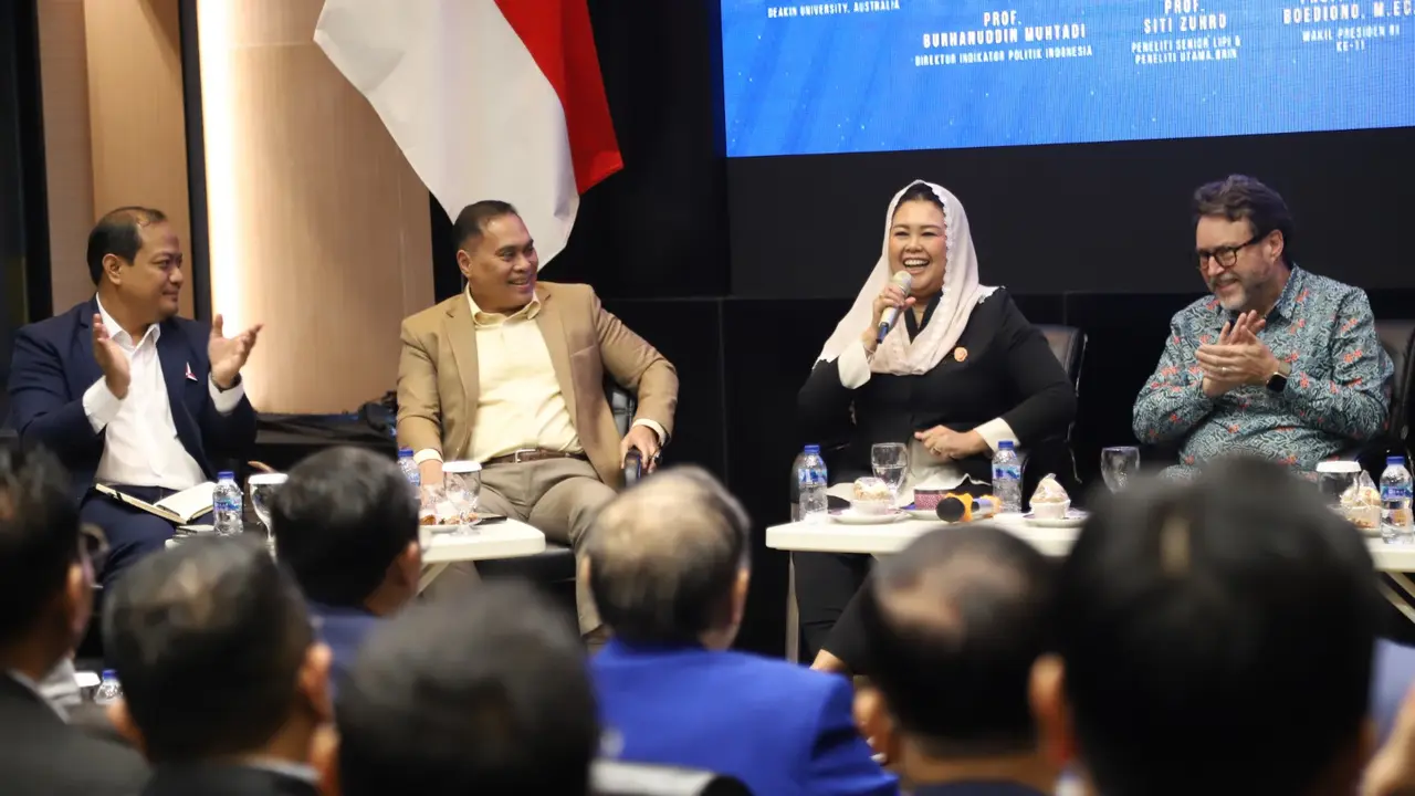 Cendekiawan Perempuan Nahdlatul Ulama Yenny Wahid saat Sarasehan 25 Tahun Partai Demokrat di Jakarta, Selasa (1/9/2026) (Istimewa)