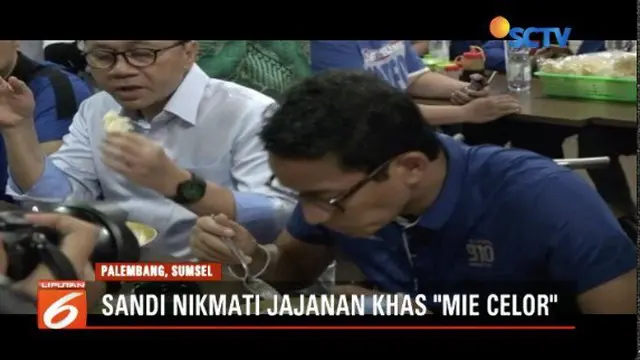 Sandiaga Uno Blusukan ke Pasar 26 Ilir Palembang
