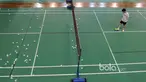 Kevin Sanjaya tengah berlatih serius mempersiapkan diri guna mengikuti Kejuaraan All England 2017 di Cipayung, Jakarta Timur, Kamis (2/3/2017). (Bola.com/Nicklas Hanoatubun)