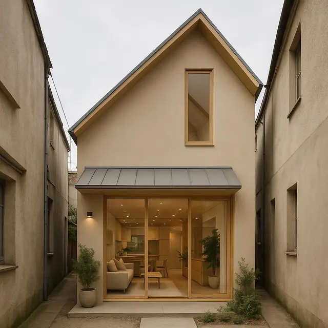 Model Rumah Japandi 2 Lantai 2025 di Gang Sempit