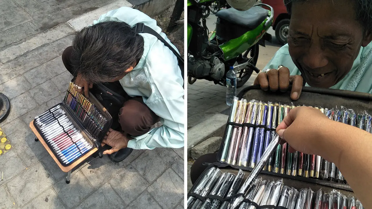 Kisah Kakek Penjual Pulpen