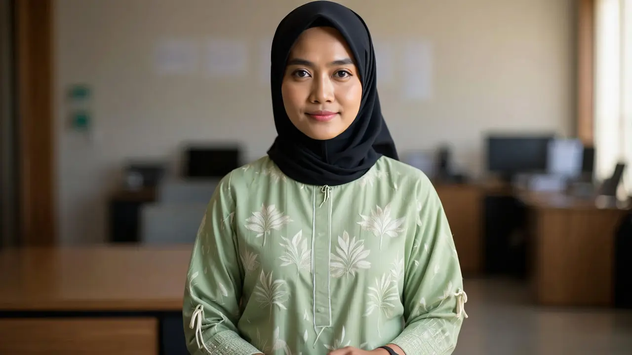 Baju Batik Tunik Kantor yang Trendy (Foto: Reve Art AI)