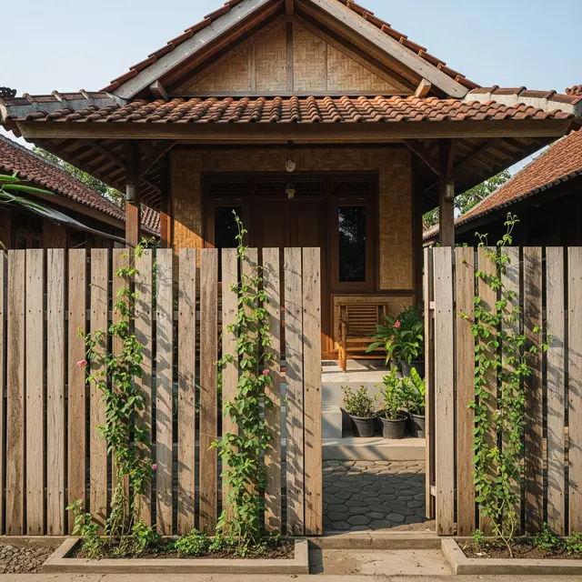 9 Desain Pagar Rumah dari Kayu Bekas tapi Terlihat Estetika, Unik dan Ramah Lingkungan