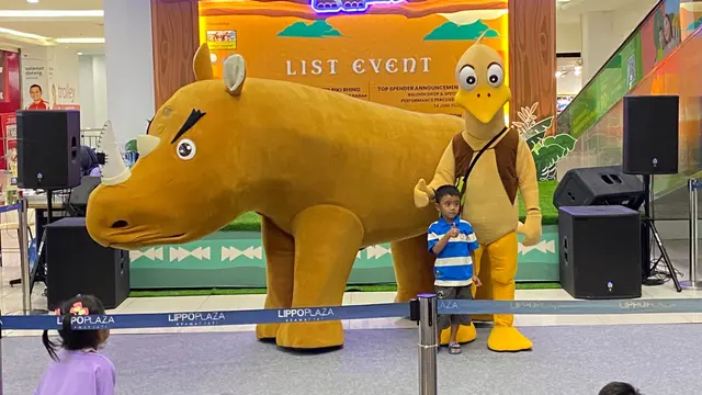 Karakter Riki Rhino hadir di 5 Lippo Mall