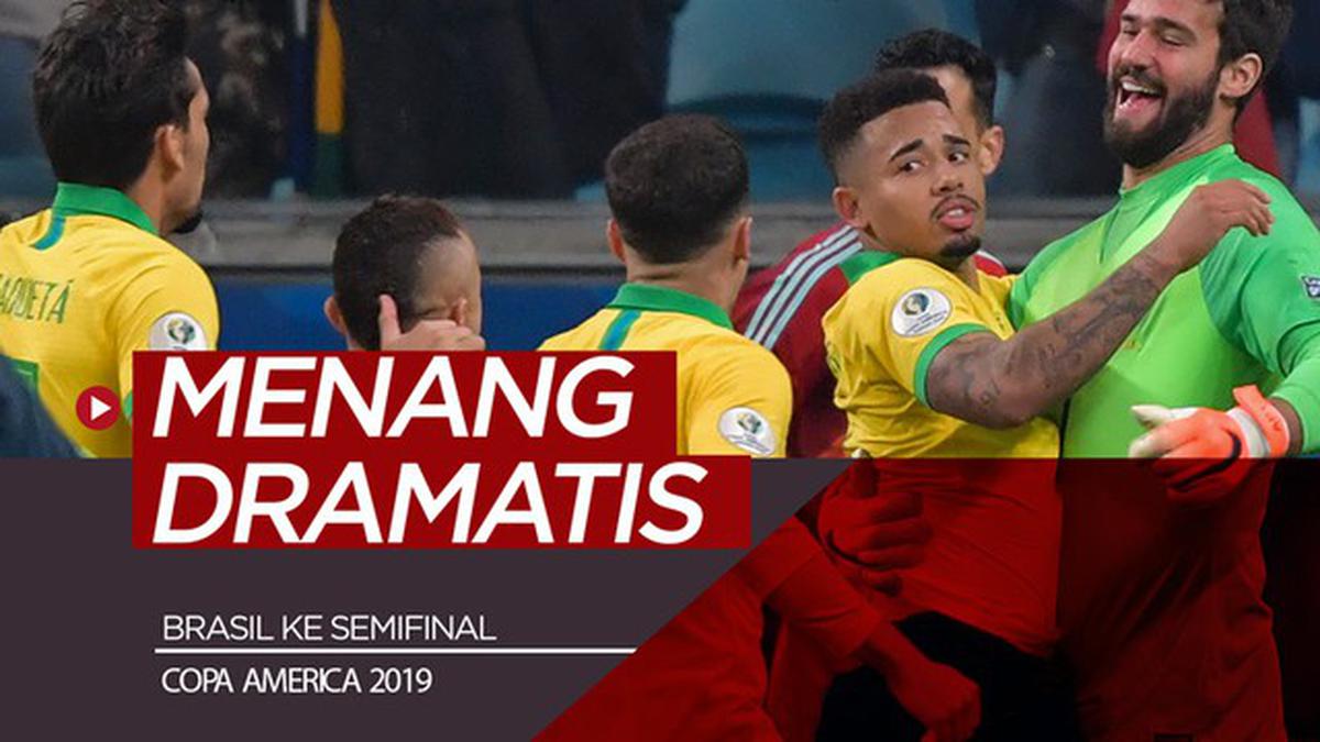 Drama di Arena Corinthians: Brasil Lolos ke Perempat Final Copa América 2019 Lewat Adu Penalti Sengit Melawan Paraguay