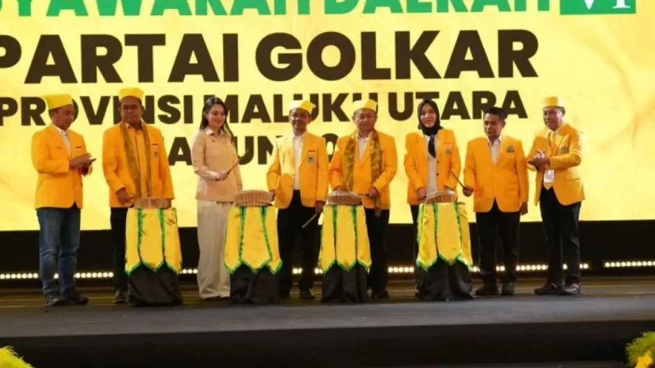 Ketua Umum Partai Golkar Bahlil Lahadalia menghadiri Musyawarah Daerah (Musda) VI Partai Golkar Provinsi Maluku Utara (Malut).
