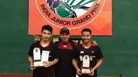 Ganda putra Indonesia Rehan Naufal Kusharjanto / Rinov Rivaldy juara di India Junior International Grand Prix 2017, Minggu (3/9/2017). (Humas PP PBSI)