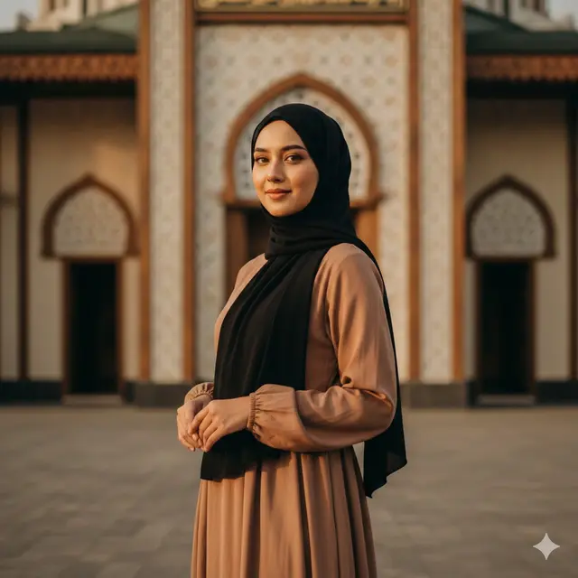 Warna Hijab yang Cocok untuk Gamis Earth Tone