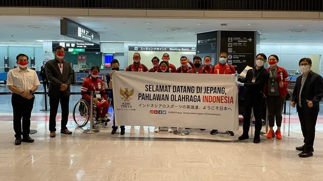 Kloter Pertama Kontingen Indonesia di Paralimpiade 2020 Tiba di Tokyo