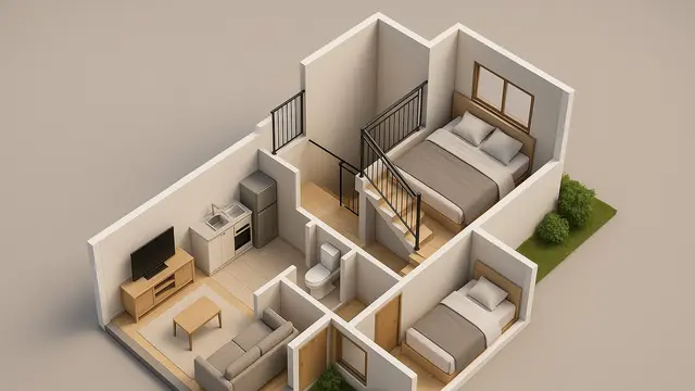 6 Desain Rumah Lebar 4 Meter 2 Kamar Tidur, Solusi untuk Lahan Terbatas