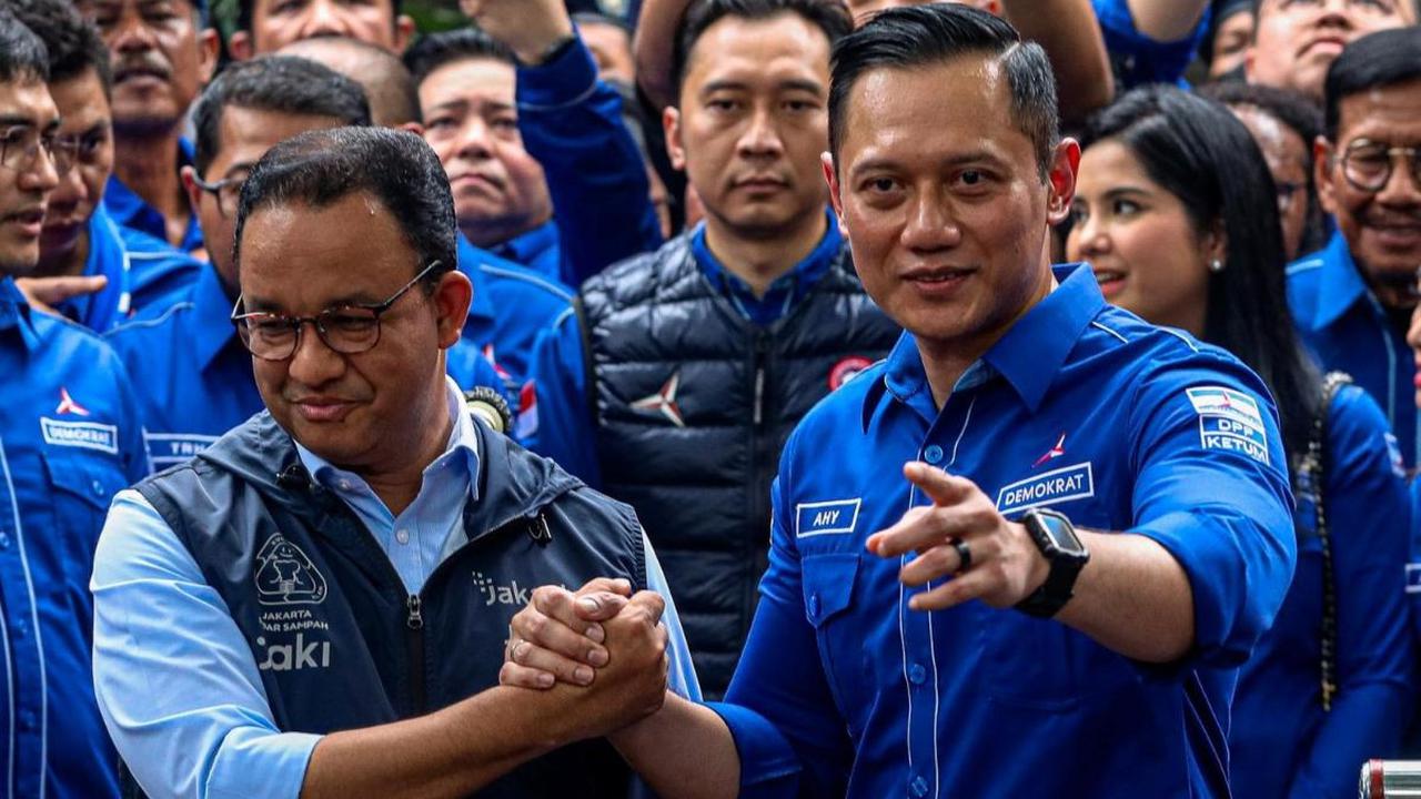 Ketua Umum Partai Demokrat Agus Harimurti Yudhoyono (AHY) menyinggung deklarasi cawapres Anies Baswedan.