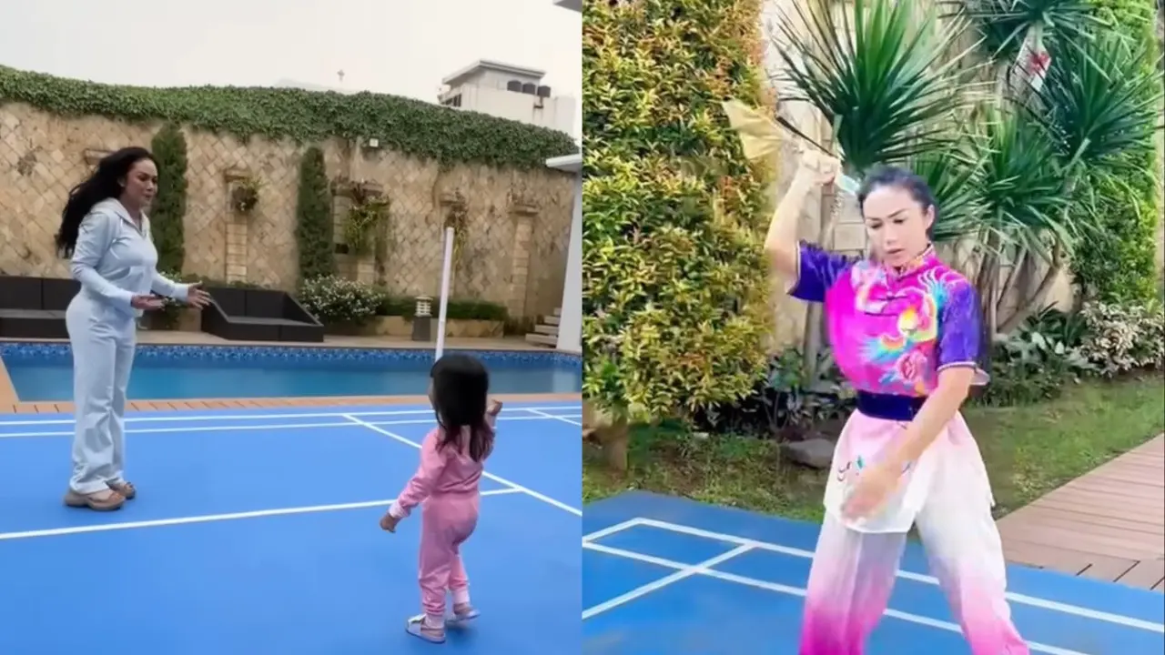 Potret Taman Rumah Kris Dayanti Jadi Spot Favorit saat Wushu/YouTube AH