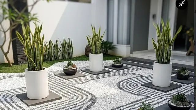 Desain Halaman Rumah yang Tetap Rapi Meski Jarang Dibersihkan (AI Generated)