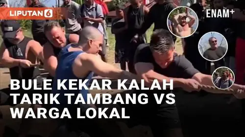 VIDEO: Viral Rombongan Bule Kekar Kalah Lomba Tarik Tambang Lawan Warga Bali