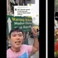 Food vlogger mereview tempat makan bernama Warung 'Nyak Khopsah (Foto: Screenshot video viral di Internet)