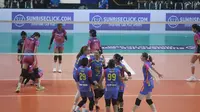 Tim putri Jakarta Electric PLN&nbsp;mengalahkan Jakarta Livin Mandiri 3-0 (25-19, 25-22, 26-24) pada laga lanjutan PLN Mobile Proliga 2024 di GOR Si Jalak Harupat, Kabupaten Bandung, Jumat, 7 Juni. (foto: Proliga)