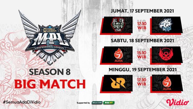 Jadwal dan Live Streaming MPL ID Season 8 di Vidio Pekan Keenam, 17 Hingga 19 September 2021