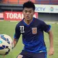 Pemain sayap Pusamania Borneo FC, Jefri Kurniawan prihatin dengan situasi yang dialami mantan klubnya, Persinga Ngawi. (Bola.com/Robby Firly)