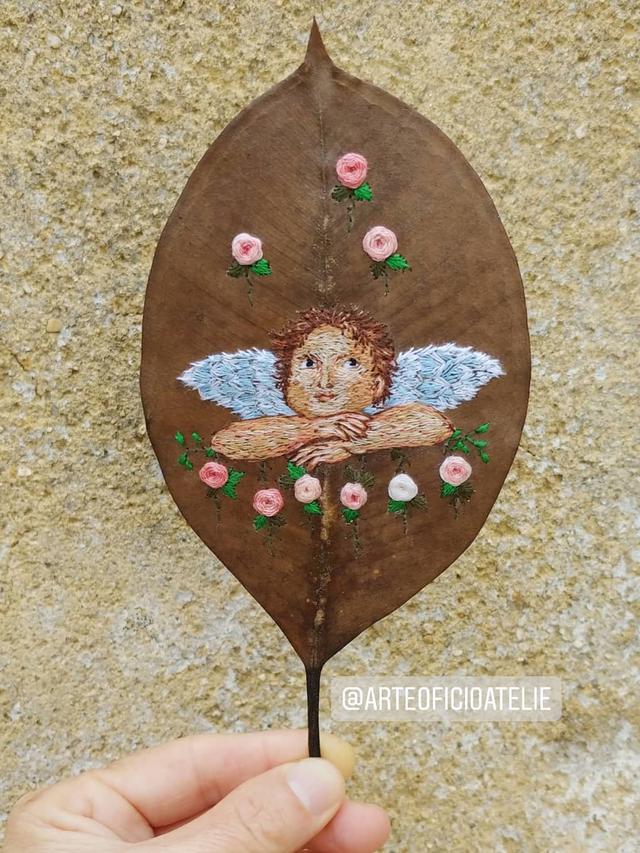 Jadikan Daun Sebagai Alat untuk Menyulam, 6 Karya Seniman Ini Mengagumkan