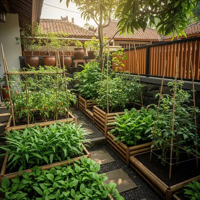 9 Inspirasi Desain Kebun Sayur Belakang Rumah, Halaman Lebih Asri dan Produktif