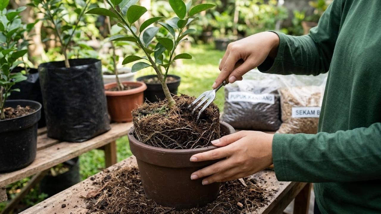 Cara Mengatasi Akar Tanaman Buah Memenuhi Pot