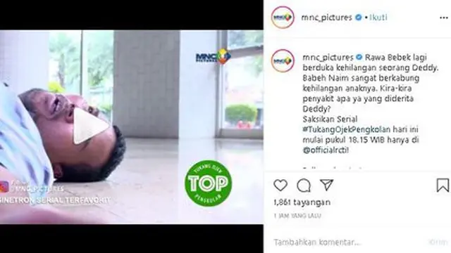 Fahmi Bo dikisahkan meninggal dunia di sinetron (Instagram)
