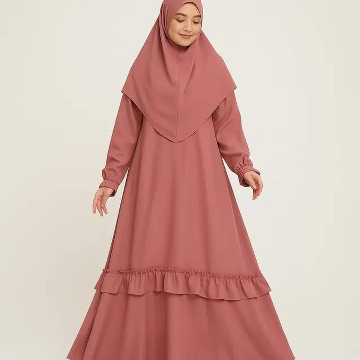 6 Inspirasi Model Gamis Syari A-Line Terbaru, Pilihan Fashion Muslimah Modern di 2025