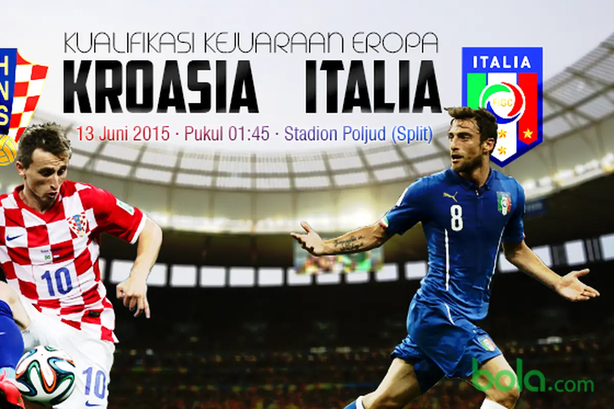 Kualifikasi Kejuaraan Eropa : Kroasia vs Italia