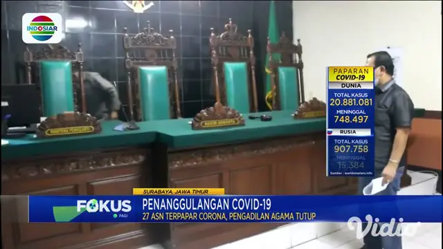 VIDEO: 27 Pegawai Positif COVID-19, Pengadilan Agama Surabaya Tutup Sementara