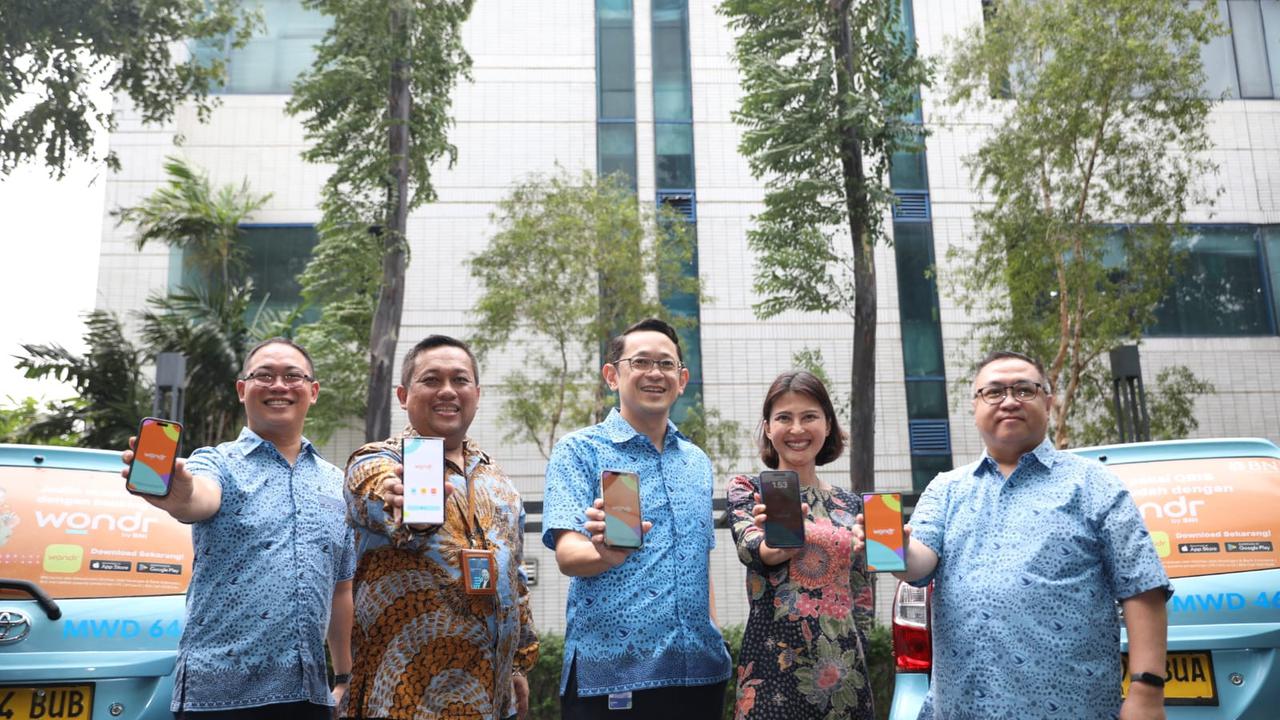 Peluncuran QRIS kolaborasi BNI dan Bluebird pada Selasa (15/10/2024) di Bluebird Head Office, Jakarta Selatan.