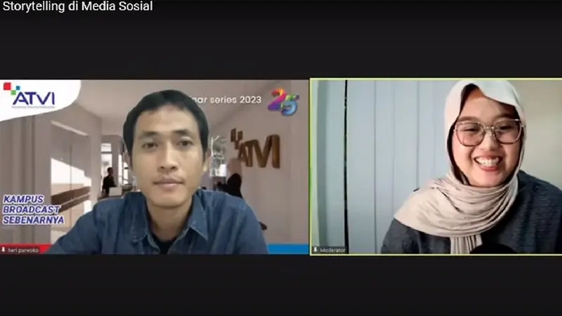 ATVI menggelar webinar series 1 bertema 'Storytelling di Media Sosial'. Dok: ATVI