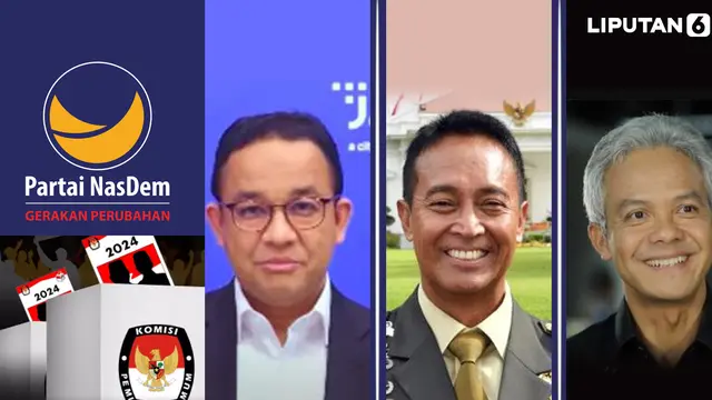 Banner Infografis 3 Bakal Capres Partai NasDem untuk Pilpres 2024