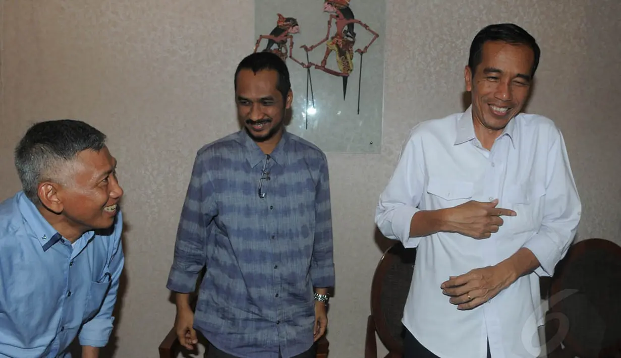Dalam pertemuan ini Jokowi tampak akrab berbincang dan penuh dengan tawa dan canda Yogyakarta, Sabtu (3/5/2014) (Liputan6.com/Herman Zakharia)