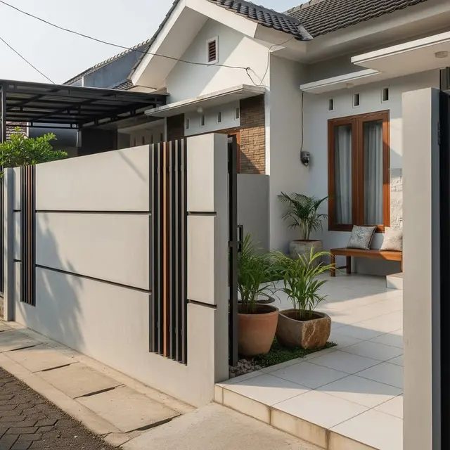 Model Pagar Rumah Kecil Depan Teras