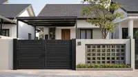 14 Model Pagar Rumah yang Cocok Dipadukan dengan Carport Sempit, Bikin Fasad Makin Estetik