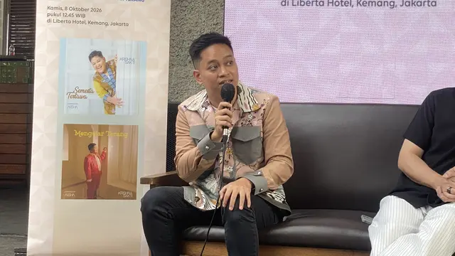 Arsha Composer dalam konferensi pers Perilisan Karya Terbaru Krishna Sakti yang dihelat di Jakarta, Kamis (8/10/2026). (Liputan6.com/Nola Vemiliana)