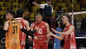 Jakarta Bhayangkara Presisi meraih kemenangan di AVC Men’s Club Championship 2026 Pontianak setelah mengalahkan klub Kazakhstan, Rabu (13/5/2026). (Dok. PBVSI)