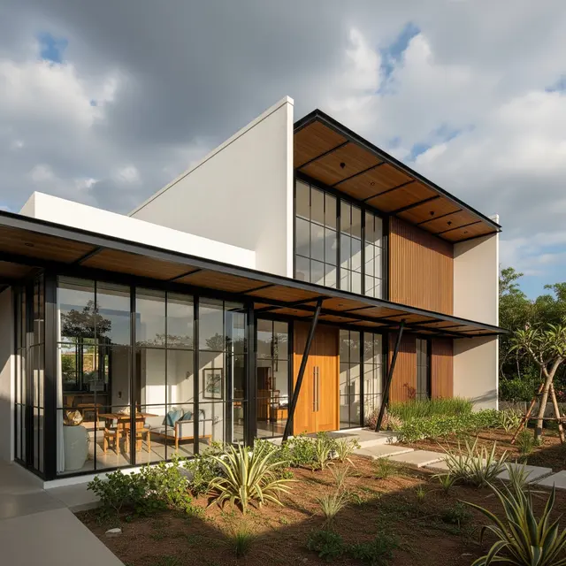 Model Rumah 6x12 Agar Tidak Panas Tanpa AC dengan Ventilasi Silang (Image by Gemini AI)
