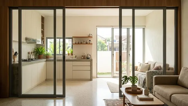 Pintu Geser Dua Panel Kaca