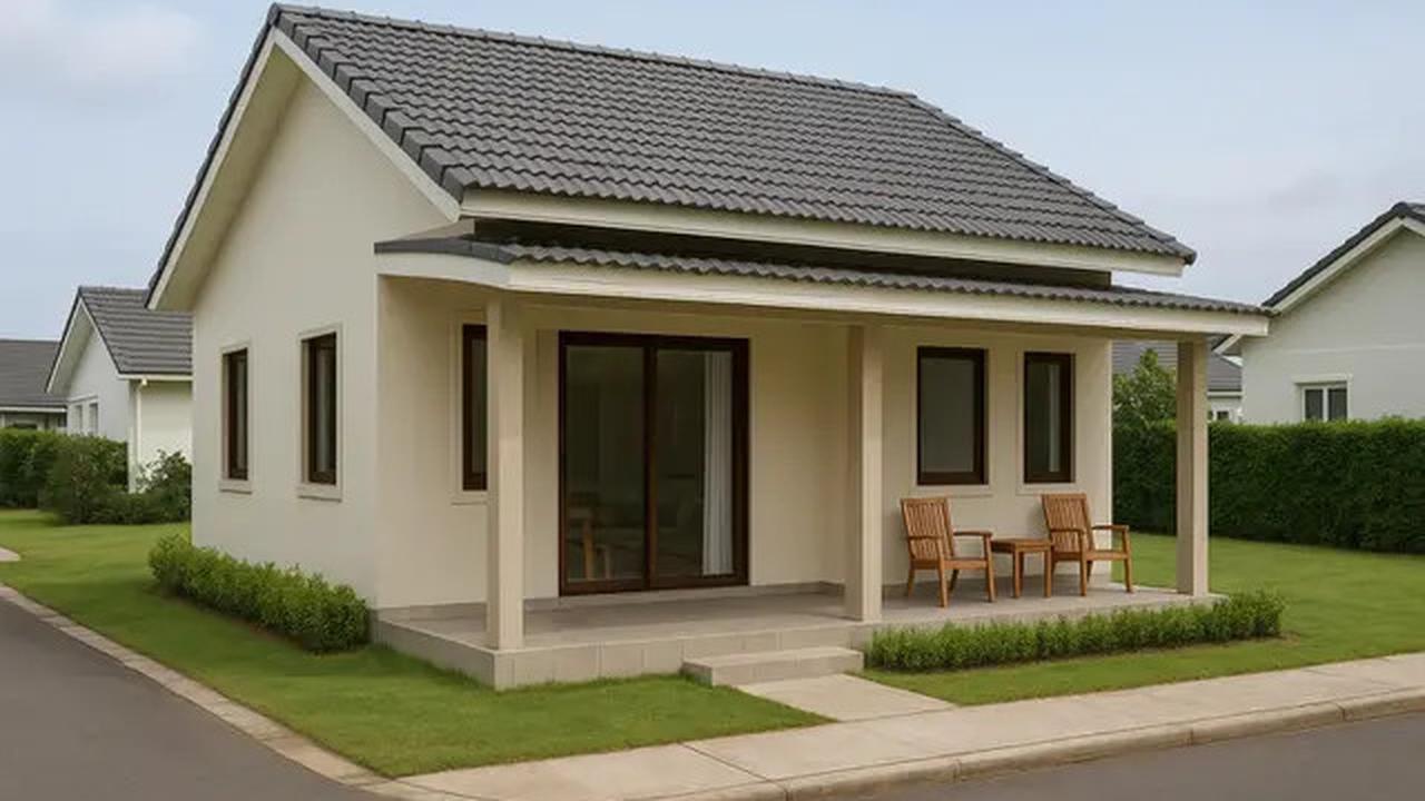 8 Model Rumah Sederhana 6x12 Dengan 3 Kamar dan Teras Depan, Mungil Tapi Nyaman