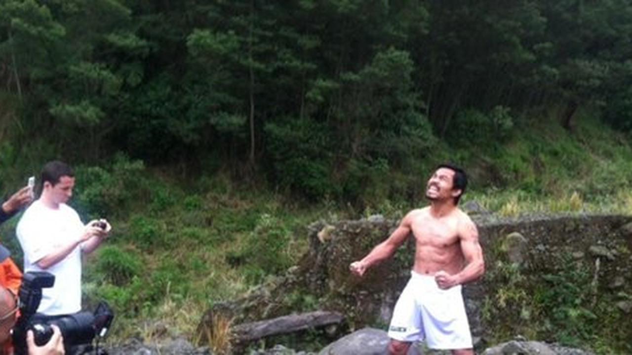 Syuting iklan jamu di Merapi, Pacquiao kedinginan