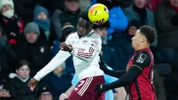 Pertandingan ini didominasi oleh Arsenal. Akan tetapi mereka sempat dibuat kerepotan dan harus bekerja keras untuk mengalahkan Bournemouth. (AP Photo/Alastair Grant)