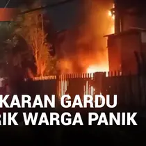 Sebuah Gardu Listrik di Tengah Pemukiman Warga di Setiabudi Jaksel Terbakar