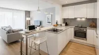 Model Dapur Kecil yang Bisa Jadi Tempat Masak, Kerja, dan Santai. Foto: AI Genereted