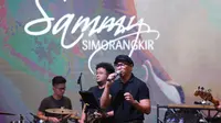 Sammy Simorangkir saat launching album Kisah Abadi di kawasan Senayan, Jakarta Pusat, Jumat (16/12/2022)