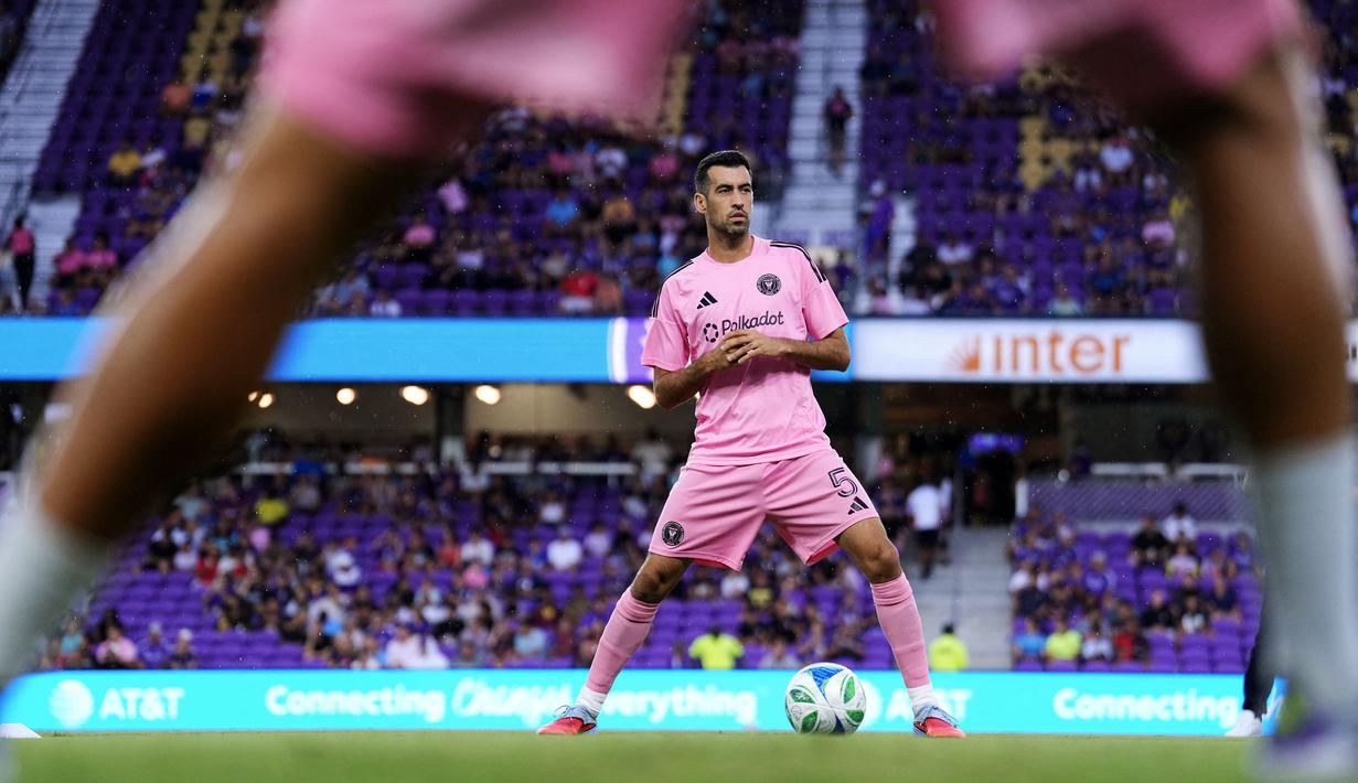 Busquets memutuskan gantung sepatu bersama Inter Miami pada akhir musim MLS 2025 ini. (AFP/Rich Storry)