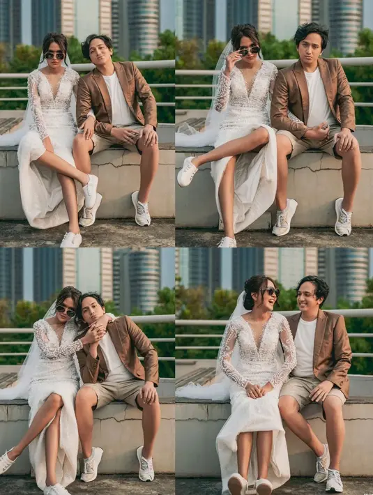 Ge Pamungkas dan Anastasia Herzigova kembali dengan mode kocaknya. (Foto: Instagram/ riomotret)