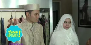  Ben Kasyafani dan Nesyana Ayu Nabila mempersiapkan baju akad nikah dan resepsi.