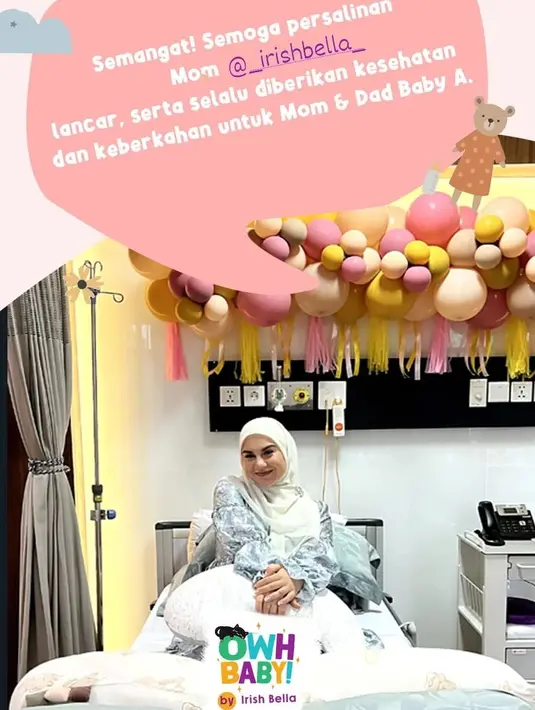 <p>Ammar Zoni menjelasakan bahwa persalinan anak keempatnya berjalan dengan lancar lantaran dibantu dokter spesialis dari rumah sakit tempat Irish Bella melahirkan. (Instagram/_irishbella_)</p>