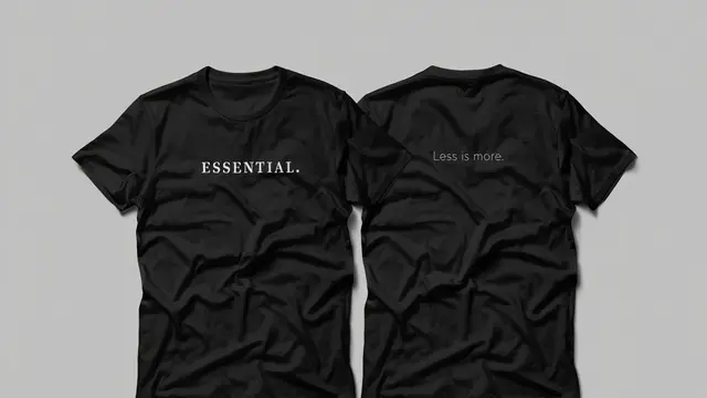 Desain Kaos Hitam Polos Depan Belakang